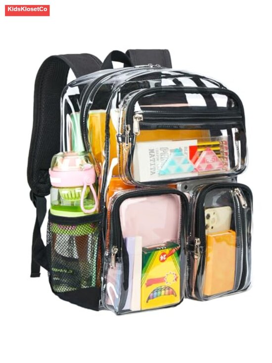 Other - Clear Backpack for School, Large Transparent Bookbag for Girls Boys, Heavy Duty